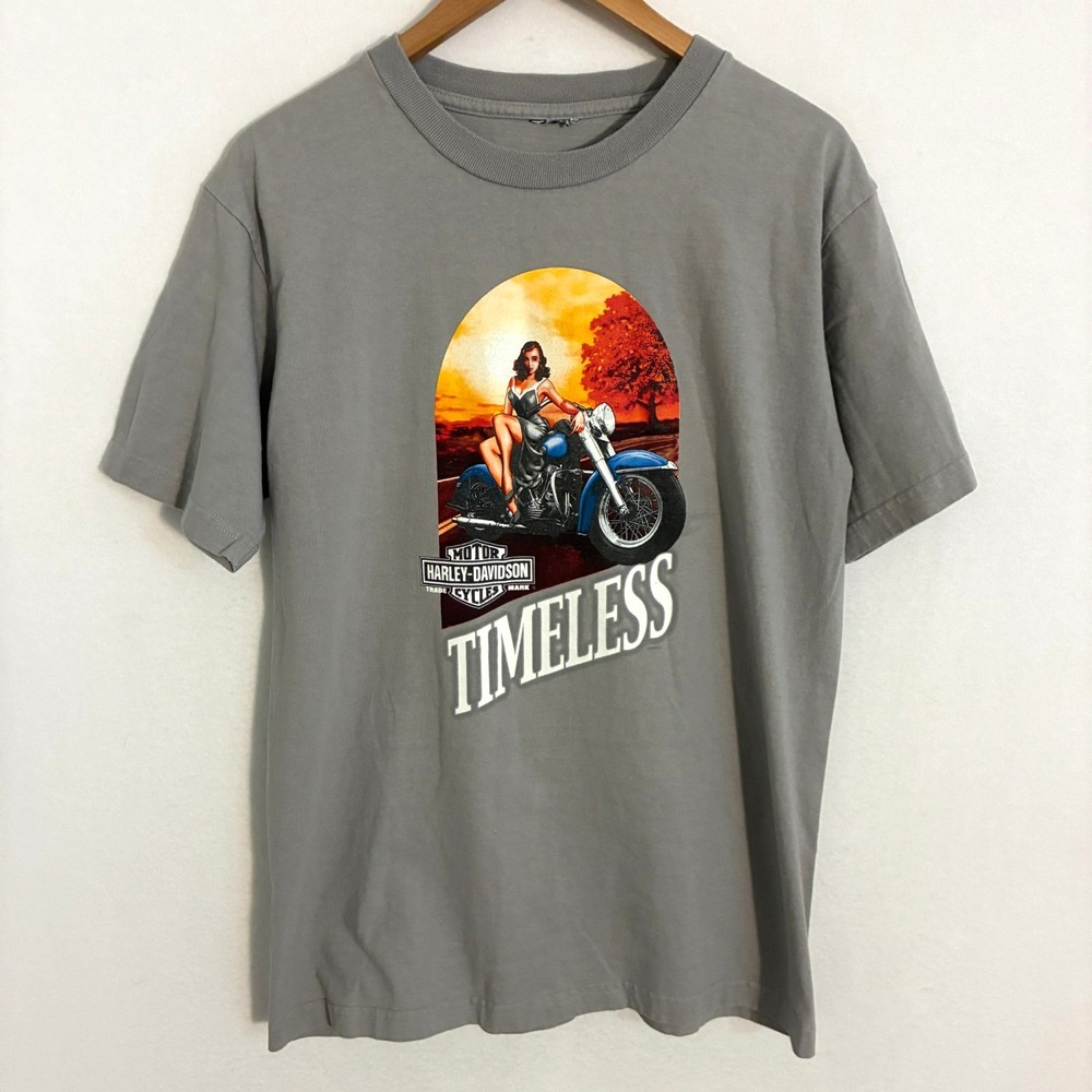 Harley Davidson Timeless Pin Up Girl Shirt Mens Fits M Biker Philadelphia Tee